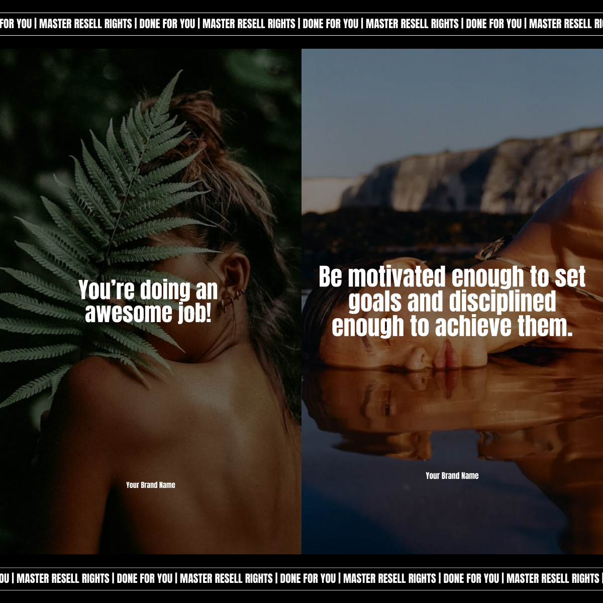 30 Positive Mindset Instagram Story Templates - MRR & PLR Canva Templates