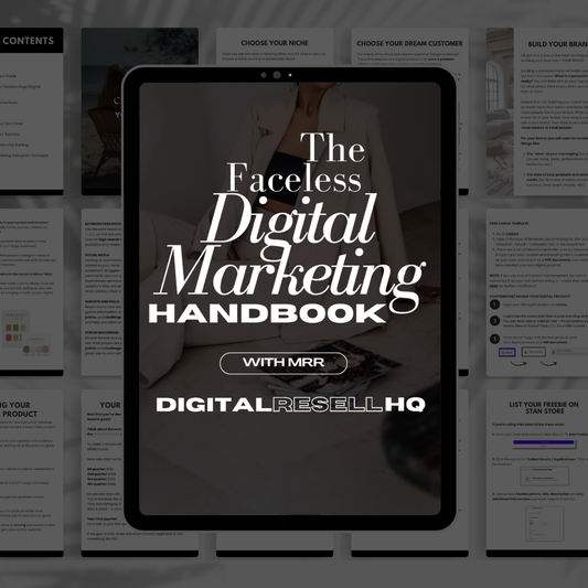 Faceless Digital Marketing Handbook w/MRR