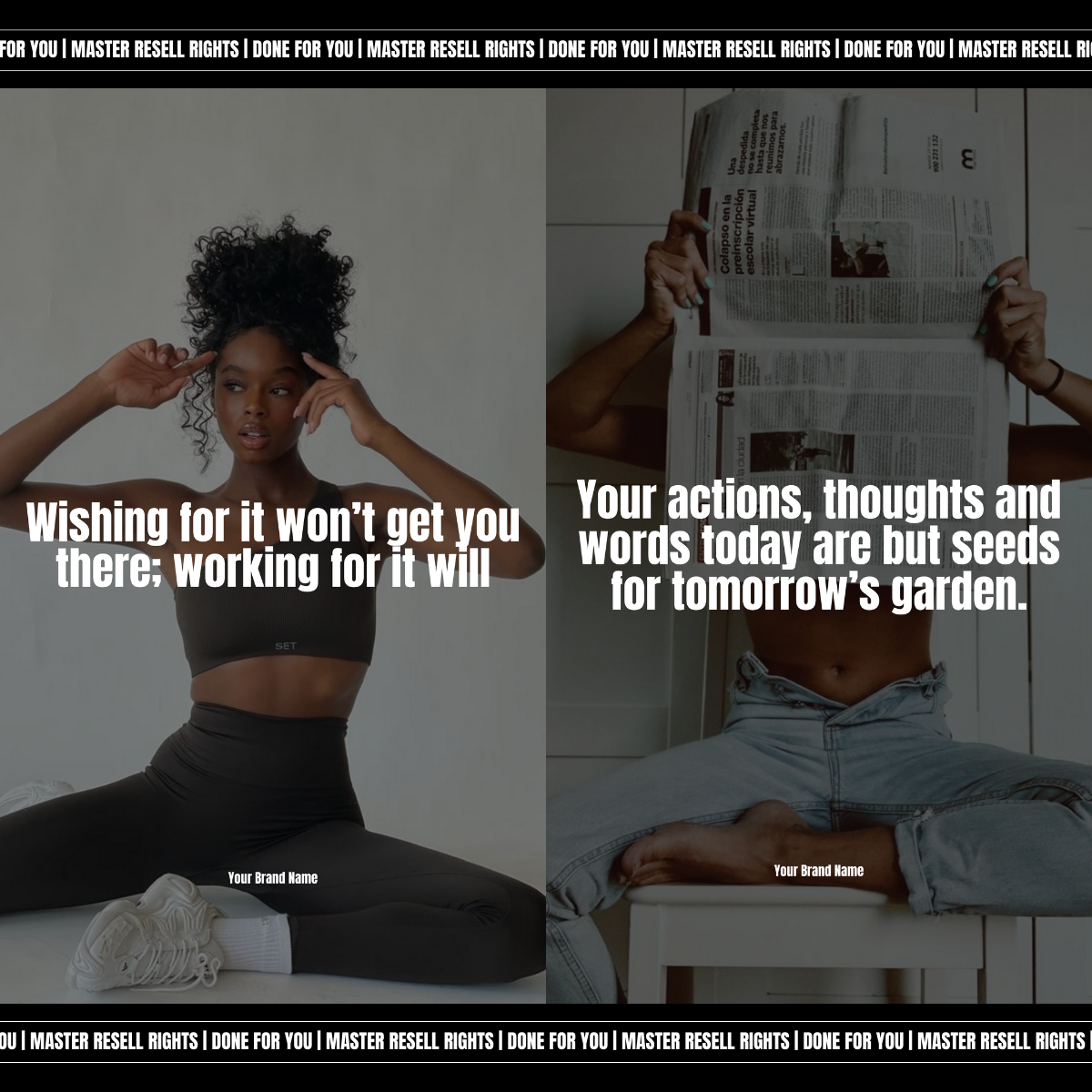 30 Positive Mindset Instagram Story Templates - MRR & PLR Canva Templates