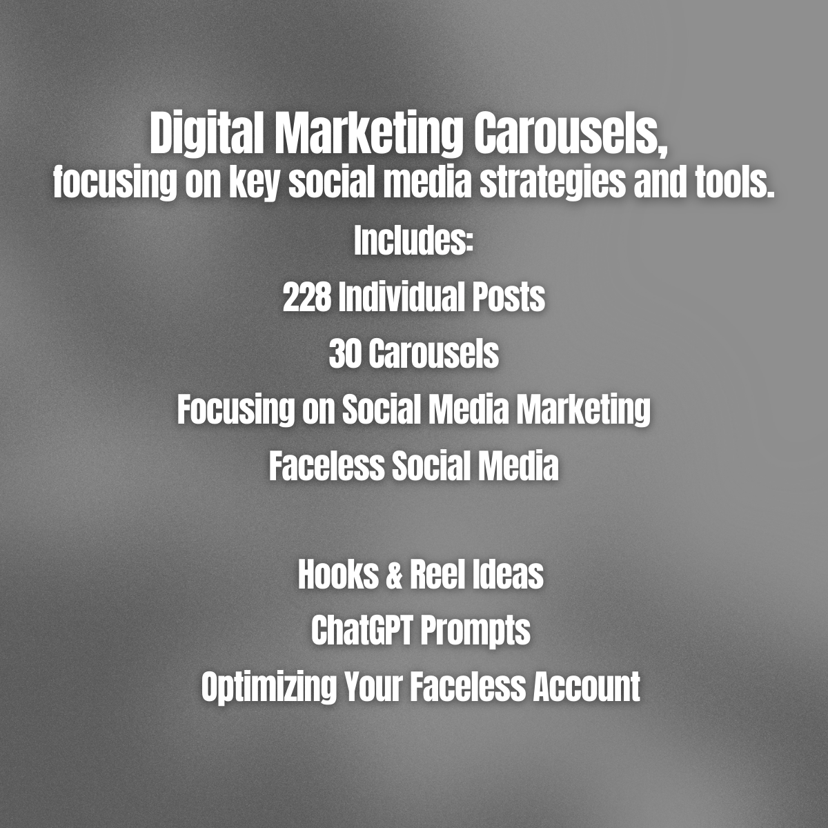 30 Days of Digital Marketing Carousels - PLR Instagram Post Templates