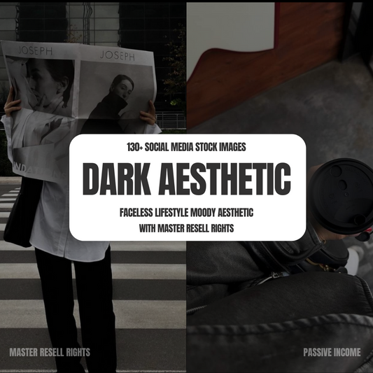 130+ Dark Femme Aesthetic Stock Photo Collection w/MRR & PLR